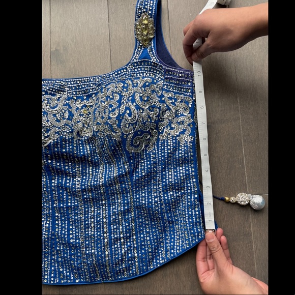 Designer blue ombré lehenga - Picture 7 of 13